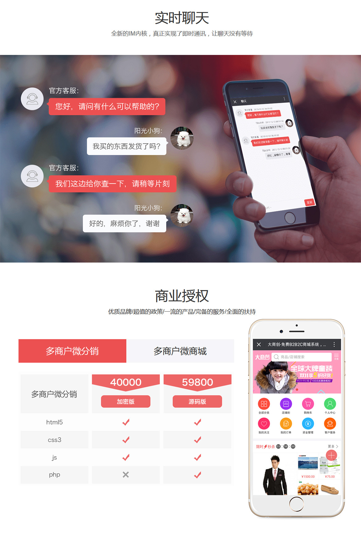 ECTouch多商戶微分銷（無縫對接大商創(chuàng)、包含多商戶微商城）
