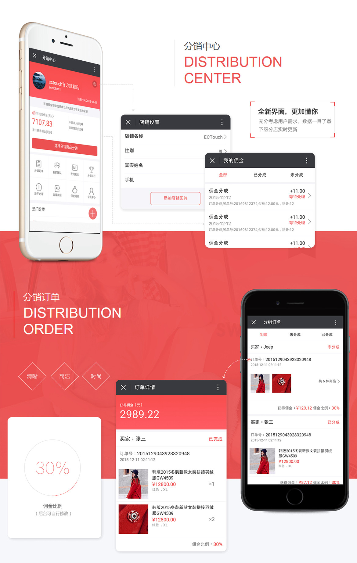 ECTouch多商戶微分銷（無縫對接大商創(chuàng)、包含多商戶微商城）