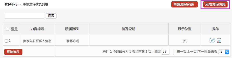 商家入駐管理 15.1申請流程管理