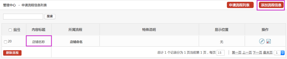 商家入駐管理 15.1申請流程管理